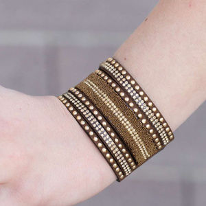 Paparazzi - Full Sparkle Ahead! - Brown Bracelet